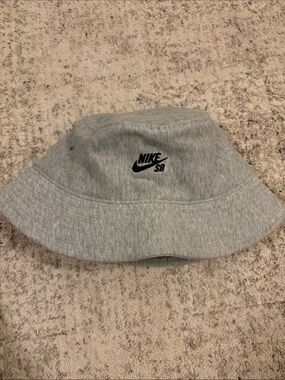 Nike Gray Bucket Hat with Black Embroidered SB Logo